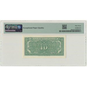 Czechoslovakia, 10 Korun (1945) - PMG 67 EPQ