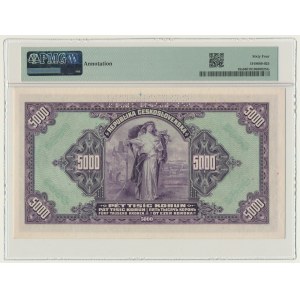 Czechoslovakia, 5.000 Korun 1920 - SPECIMEN - PMG 64