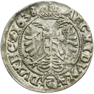 Silesia, Habsburg rule, Ferdinand III, 3 Kreuzer Breslau 1638 MI