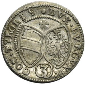 Austria, Ferdinand Carolus, 3 Kreuzer Hall 1640