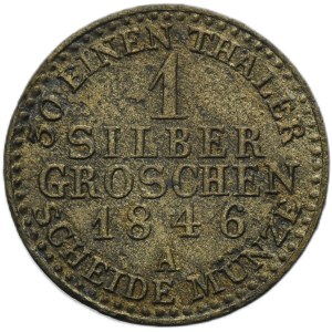 Germany, Principality of Reuss-Schleiz, Henrich LXII, Silber groschen Berlin 1846 A