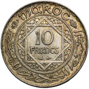 Morocco, Muhammad V, 10 Franc Paris 1934 (1352)