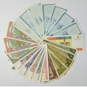 Kuba, Banknotensatz (21 Stück)