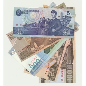 North Korea, set 5-200 Won (5 pcs.)