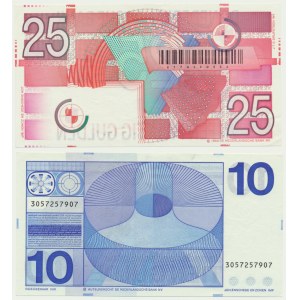 Netherlands, set of 10-25 Gulden 1968-89 (2 pieces)