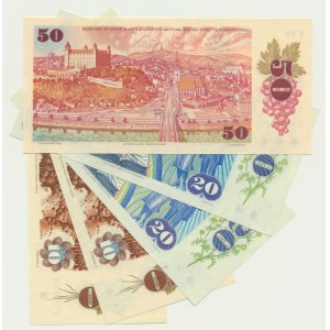 Czechoslovakia, set 10-50 Korun 1986-88 (5 szt.)