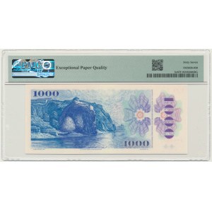 Czech Republic, 1.000 Korun 1985 (1993) - with stamp image printed - PMG 67 EPQ