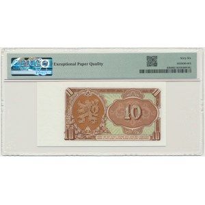 Tchécoslovaquie, 10 couronnes 1953 - PMG 66 EPQ
