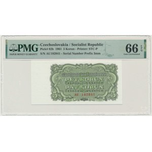 Czechoslovakia, 5 Korun 1961 - PMG 66 EPQ