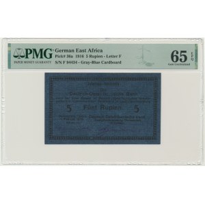 Deutsch-Ostafrika, 5 Rupien 1916 - PMG 65 EPQ
