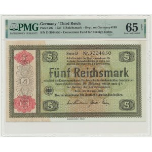 Deutschland, 5 Reichsmark 1934 - PMG 65 EPQ