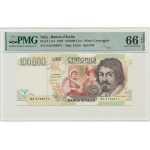 Italy, 100,000 Lire 1994 - PMG 66 EPQ