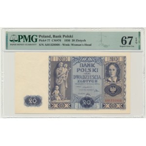 20 zlatých 1936 - AH - PMG 67 EPQ
