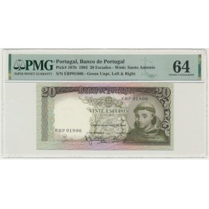 Portugal, 20 Escudos 1964 - PMG 64