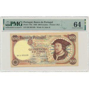 Portugalsko, 500 escudos 1966 - PMG 64