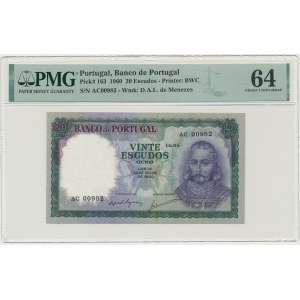 Portugal, 20 Escudos 1960 - PMG 64