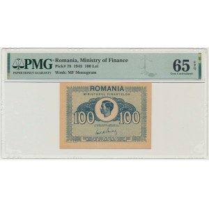 Romania, 100 Lei 1945 - PMG 65 EPQ