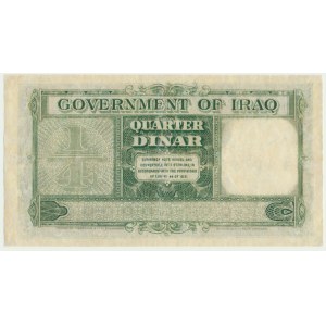 Iraq, 1/4 Dinar 1931 (1945) - SCARCE