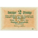 Danzig, 2 Pfennig 1923 - October - with UNGÜLTIG - RARE