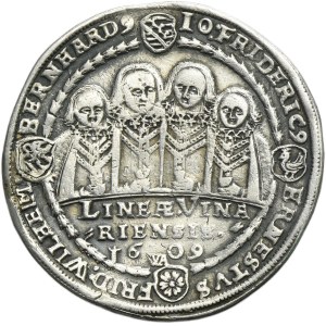 Germany, Duchy of Saxe-Weimar, Johann Ernst and Seven Brothers, Thaler Saalfeld 1609