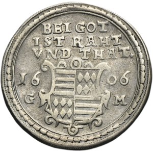 Germany, County of Mansfeld-Hinterort, David, Thaler Eisleben 1606 GM