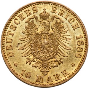 Germany, Kingdom of Prussia, Wilhelm I, 10 Mark Berlin 1880 A