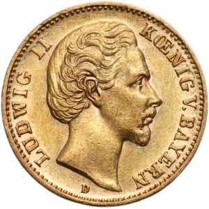 Germany, Kingdom of Bavaria, Ludwig II, 10 Mark Munich 1878 D