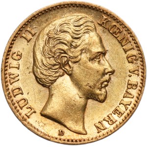 Germany, Kingdom of Bavaria, Ludwig II, 10 Mark Munich 1873 D