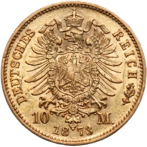 Germany, Kingdom of Bavaria, Ludwig II, 10 Mark Munich 1873 D