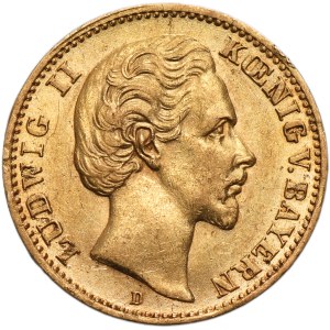 Germany, Kingdom of Bavaria, Ludwig II, 10 Mark Munich 1875 D