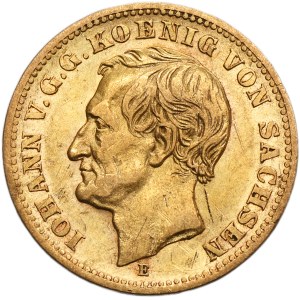 Germany, Kingdom Saxony, Johann V, 10 Marek Dresden 1873 E