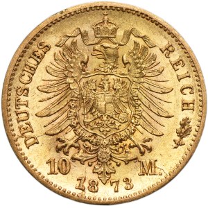Germany, Kingdom Saxony, Johann V, 10 Marek Dresden 1873 E