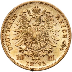 Germany, Kingdom of Prussia, Wilhelm I, 10 Mark Hannover 1873 B