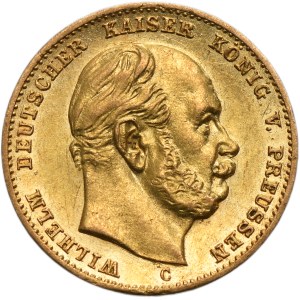 Germany, Kingdom of Prussia, Wilhelm I, 10 Mark Frankfurt 1872 C
