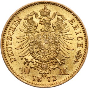 Germany, Kingdom of Prussia, Wilhelm I, 10 Mark Frankfurt 1872 C