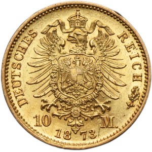 Germany, Kingdom of Prussia, Wilhelm I, 10 Mark Berlin 1873 C