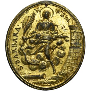 Włochy, Medal ku czci męczeńskiej śmierci św. Jana Nepomucena oraz Świętej Rodziny ok. 1729