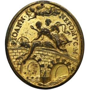 Włochy, Medal ku czci męczeńskiej śmierci św. Jana Nepomucena oraz Świętej Rodziny ok. 1729