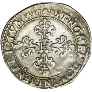 Henry III of France, 1/2 Franc Nantes 1587 T