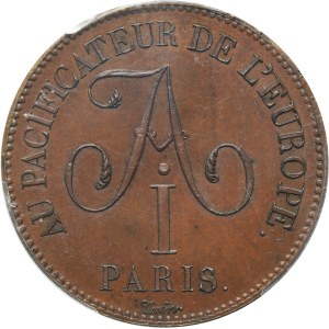 France, Louis XVIII, Medallic 5 Franc Paris 1814 - Tsar Alexander I - PCGS SP64BN