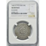 Jan II Kazimierz, Tymf Kraków 1664 AT - SALVS - NGC AU DETAILS