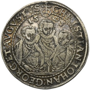 Germany, Electorate Saxony, Christian II, Johann Georg I and August, Thaler Dresden 1595 HB
