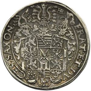Germany, Electorate Saxony, Christian II, Johann Georg I and August, Thaler Dresden 1595 HB