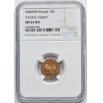 SAMPLE of Copper, 10 pennies 2006 - NGC MS64 RD