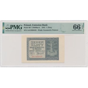 1 oro 1941 - AA - PMG 66 EPQ - serie ricercata