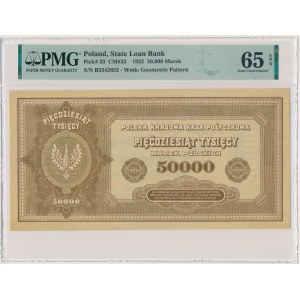 50,000 marks 1922 - B - PMG 65 EPQ