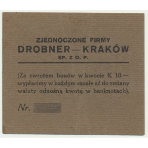 Krakow, United Companies Drobner, 1 crown 1919 - blank