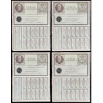 4% State Bonus Loan 1920, bond 1,000 mkp - set of 4 pcs.