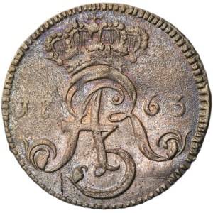 Augustus III of Poland, 3 Groschen Thorn 1763 DB