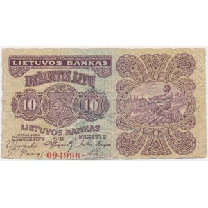 Lituanie, 10 Litas 1922 - RARE